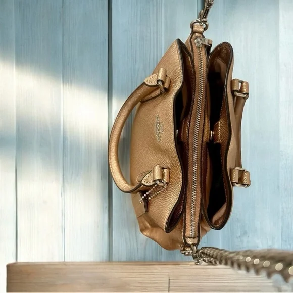 Coach #F29665 Mini Sage Carryall Satchel Handbag Rose Gold - Picture 13 of 14